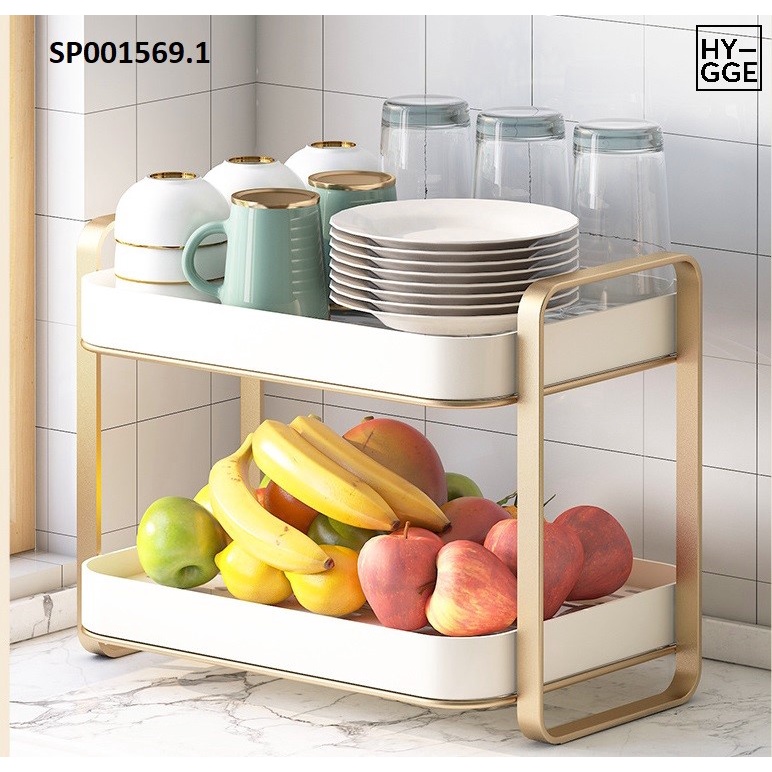 Giá kệ để cốc chén, ly ráo nước thiết kế 2 tầng với 2 lớp dễ dàng tháo rời vệ sinh, khung inox mạ vàng sang xịn hiện đại, chịu lực tốt, nhỏ gọn đặt bàn bếp, bàn ăn tiện lợi