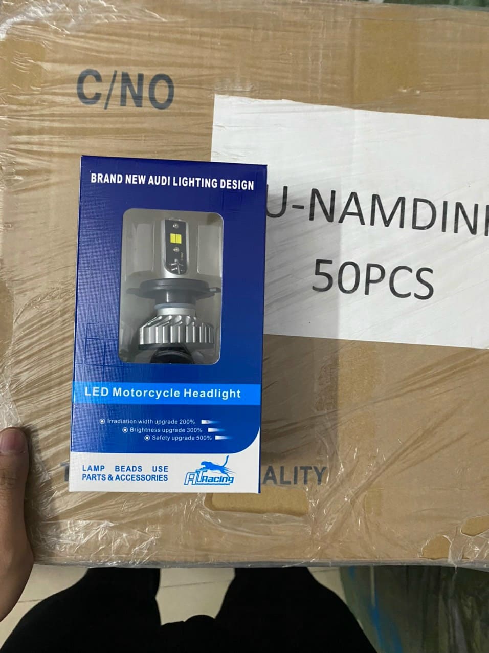 Đèn led pha philips.40w lắp xe máy.