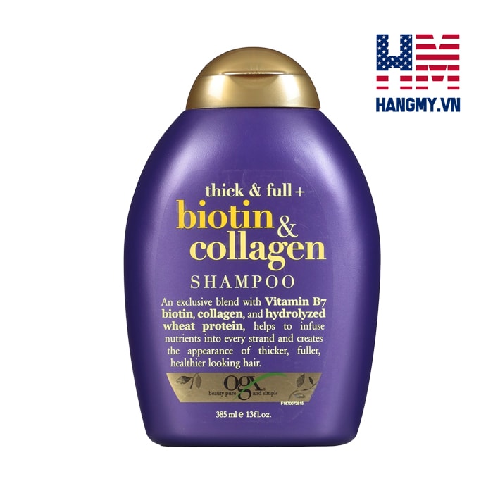 [HCM]Dầu Gội Chống Rụng Tóc Kích Thích Mọc Tóc Biotin Collagen Chai 385ml