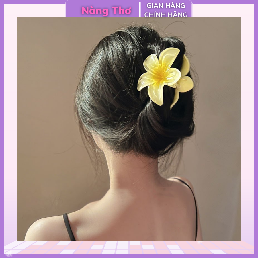 Kẹp Tóc Hoa Sứ Nhiều Màu Sắc Thời Trang Đi Biển Phong Cách Hàn Quốc