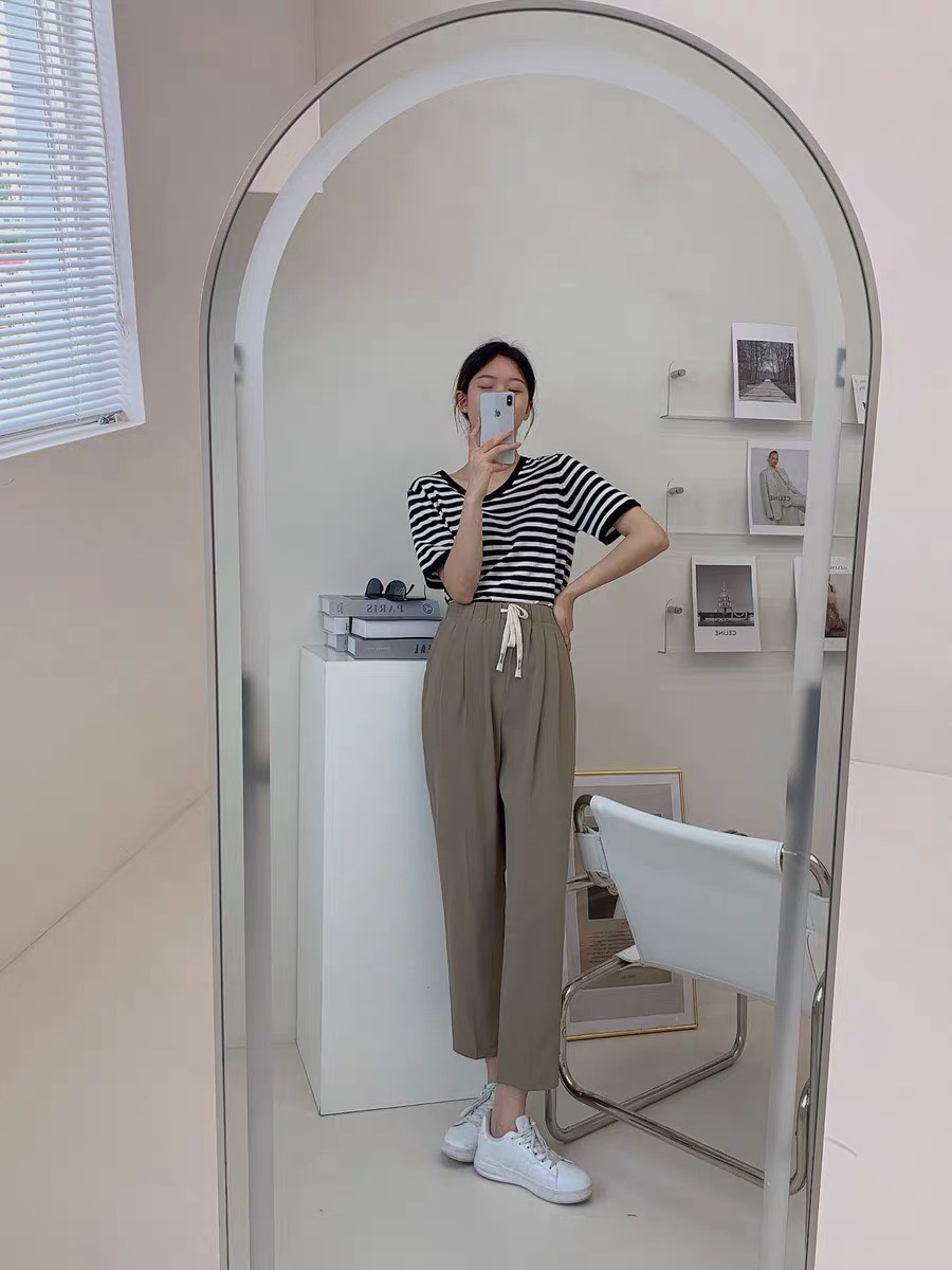 [25-27/4 Hoàn tiền 15%]Quần Baggy nữ lưng chun vải ruby mềm mịn mát m836