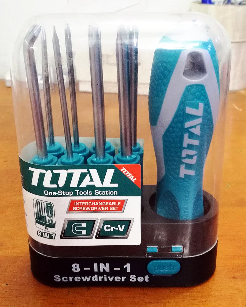 Bộ đầu tuốc nơ vít 9 chi tiết total tht250906