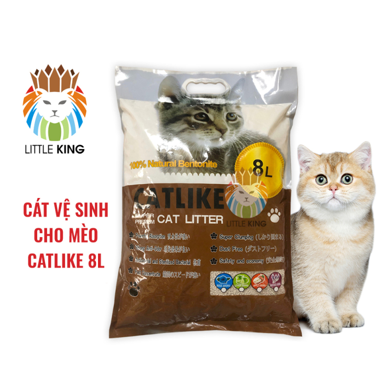 Cát vệ sinh cho mèo, cát vệ sinh Nhật Bản Catlike 8L hương cà phê Little King pet shop