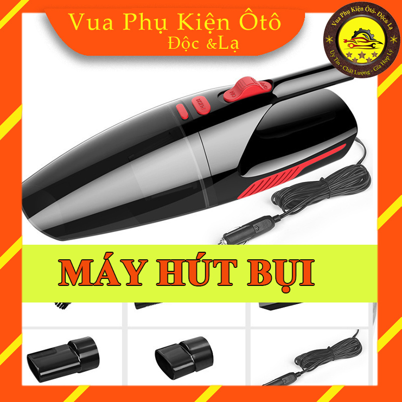 Máy hút bụi ô tô Vacuum Cleaner công suất 120W - máy cắm dây 12V + túi, động cơ nam châm vĩnh cửu DC, lực hút nhanh và mạnh, hút được nhiều loại rác khác nhau