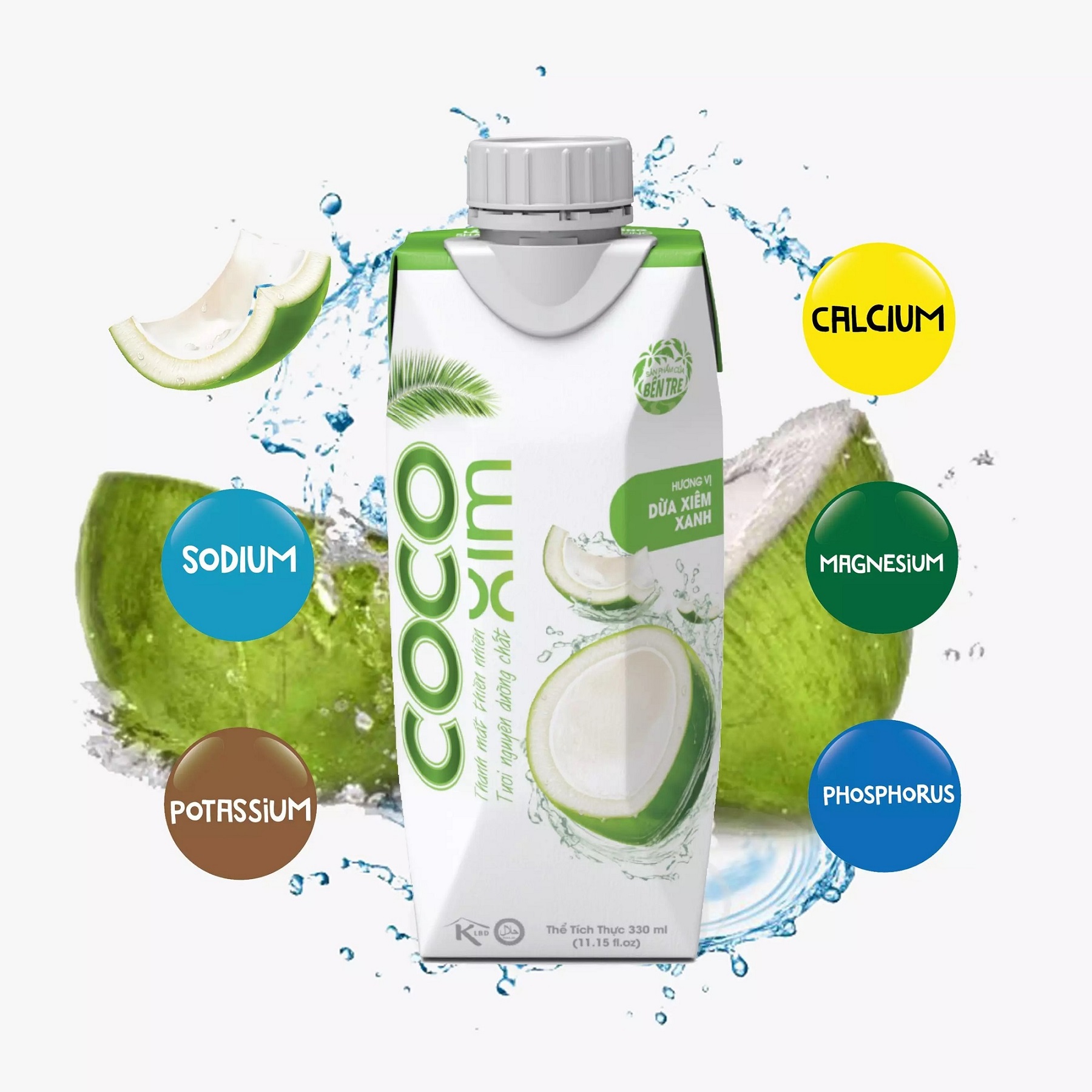 Nước dừa Xiêm xanh Cocoxim 100% nguyên chất dừa tươi - Thương hiệu COCOXIM