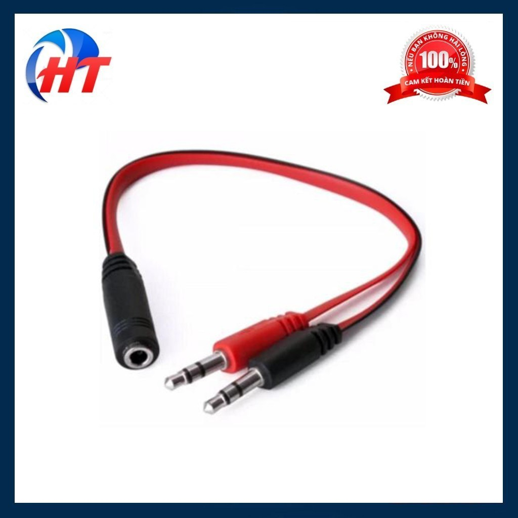 Dây cáp chuyển 2 đầu 3.5 audio và micro ra 1 đầu 3.5 cho pc laptop-c23