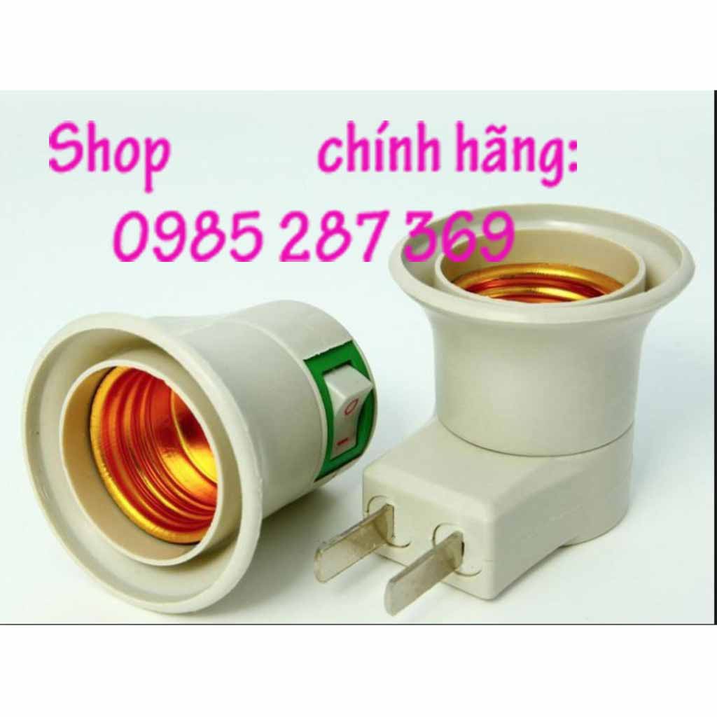 Đui đèn có công tắc loại 1, nhựa trắng ngà