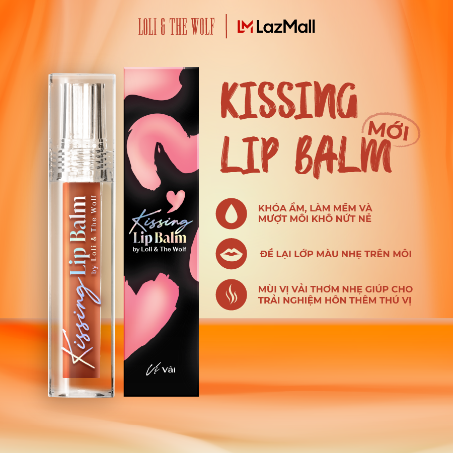 Son dưỡng hôn kissing lip balm loli and the wolf mềm môi hương trái cây kẹo ngọt 5ml