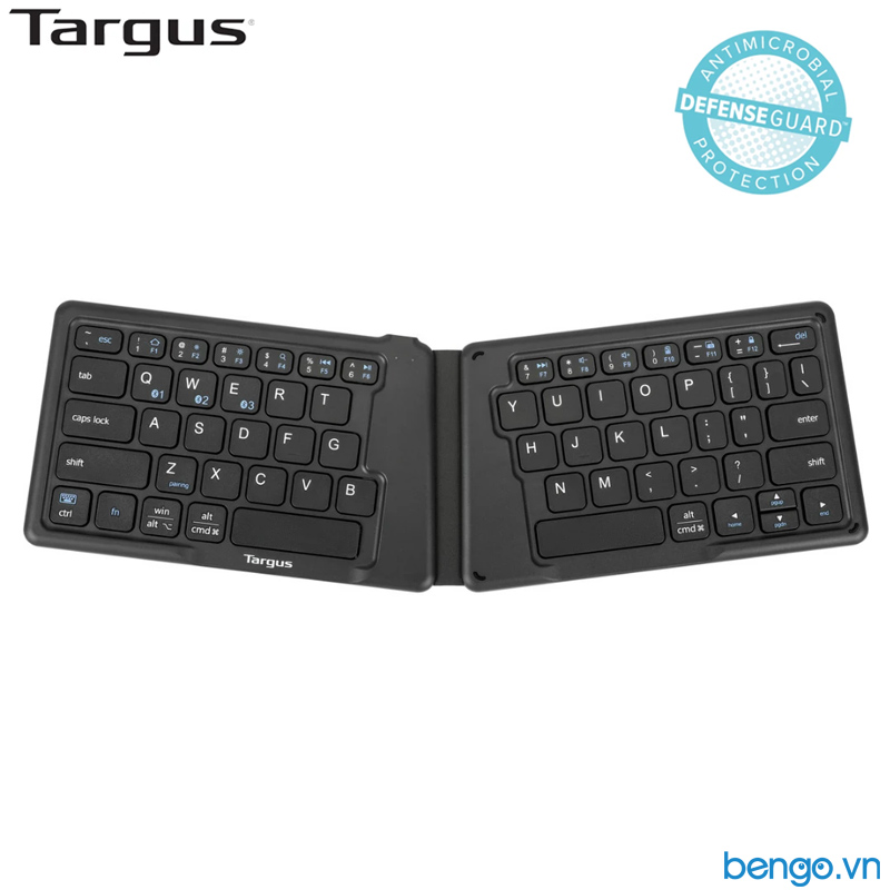 Bàn phím gập bluetooth targus ergonomic foldable kháng khuẩn - akf003