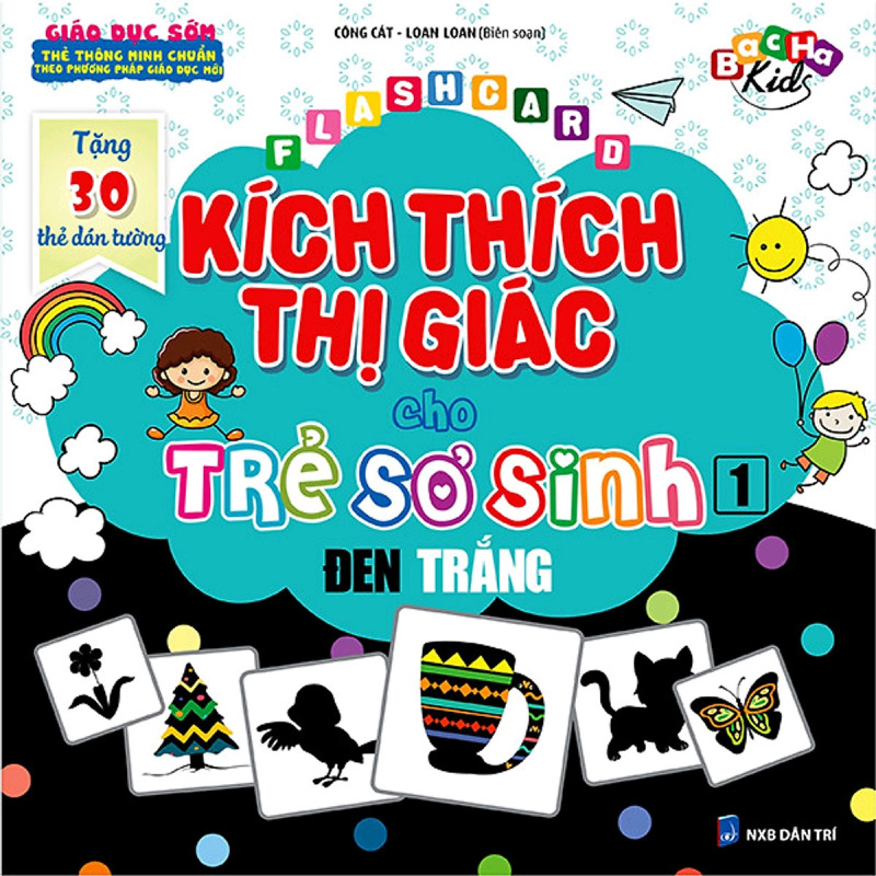 Mua Flash Card Kích Thích Thị Giác Cho Trẻ Sơ Sinh 1 Đen Trắng -Tặng 30 Thẻ Dán Tường