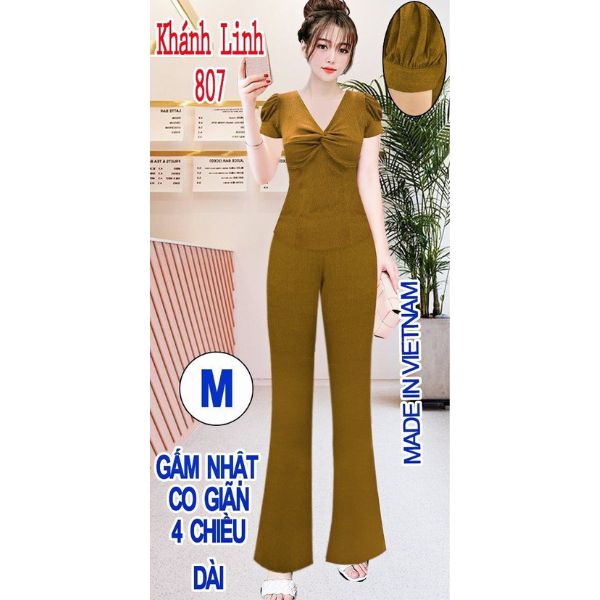 Bộ thời trang hàng thiết kế vải Gấm nhật ống bas ( M 807)