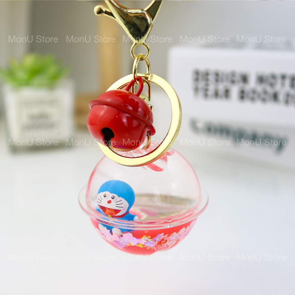 Móc khóa hình quả cầu nước doraemon doremon loại tốt dễ thương cute mon0300