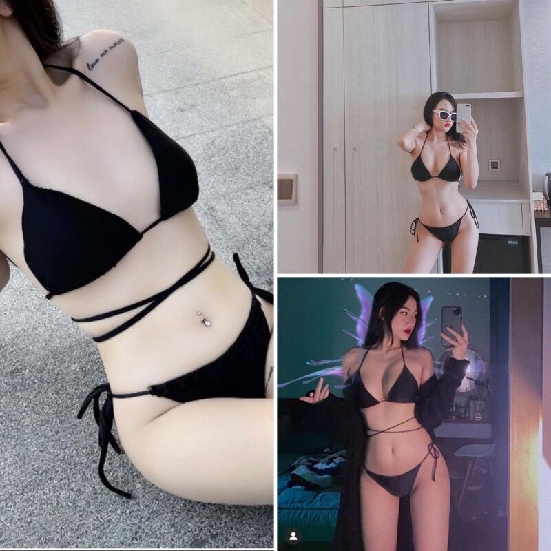 Bikini 2 mảnh màu đen sexy siêu đẹp.