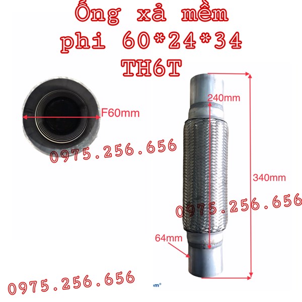 Ống xả mềm phi 6034 th6t