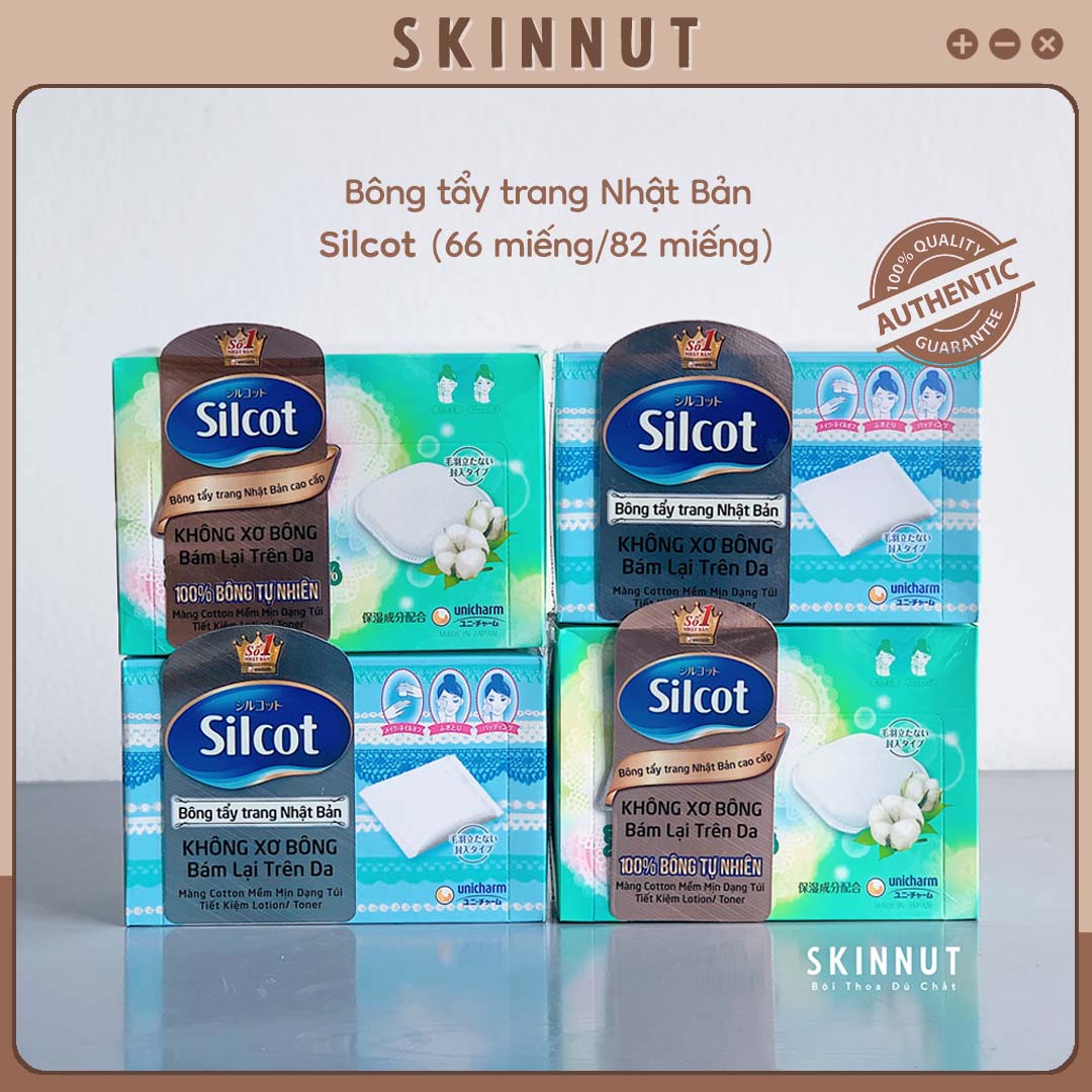 Bông tẩy trang Nhật Bản Silcot (66 miếng/82 miếng)