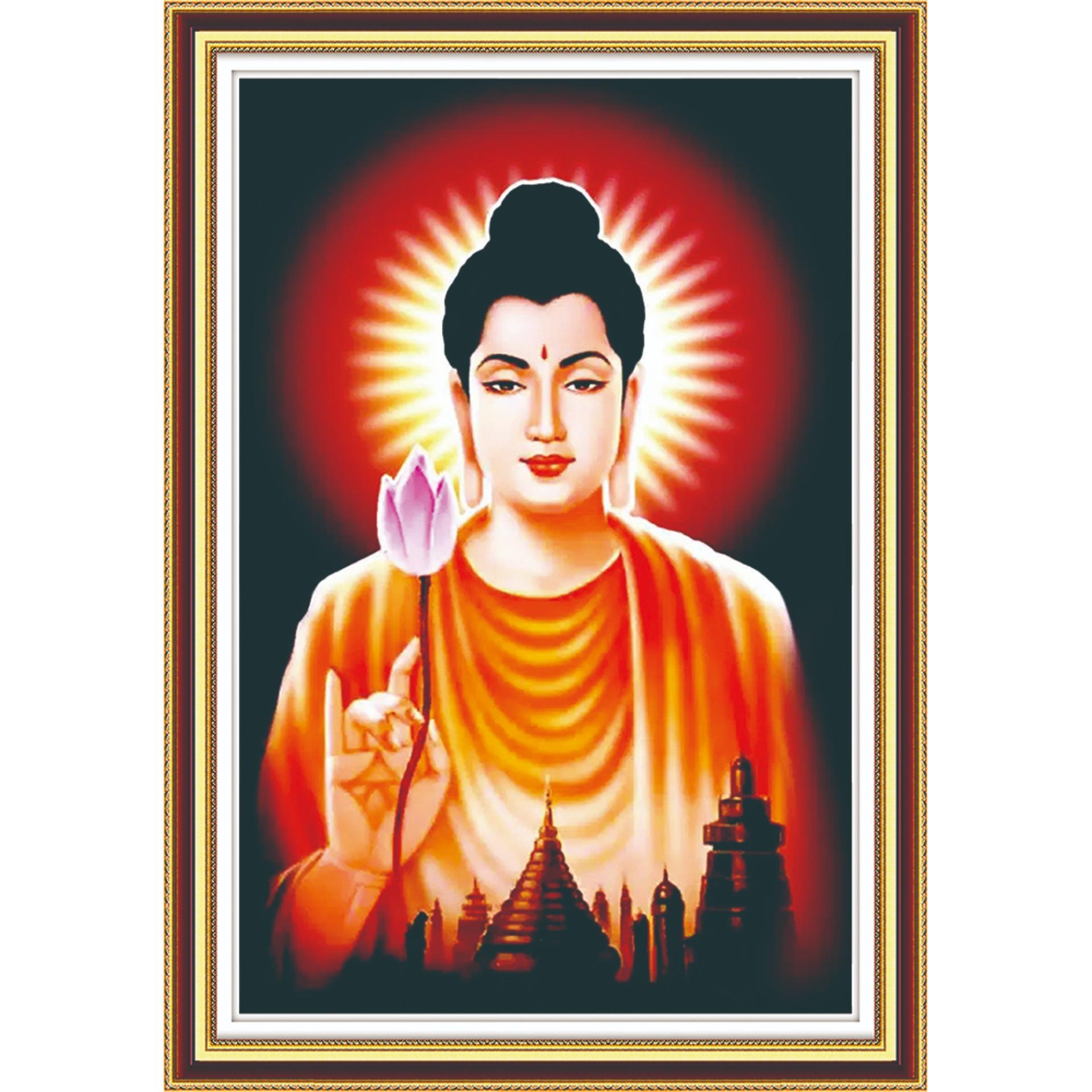 Tranh đính đá cao cấp Thích ca mâu ni phật- KT: 76x53Cm