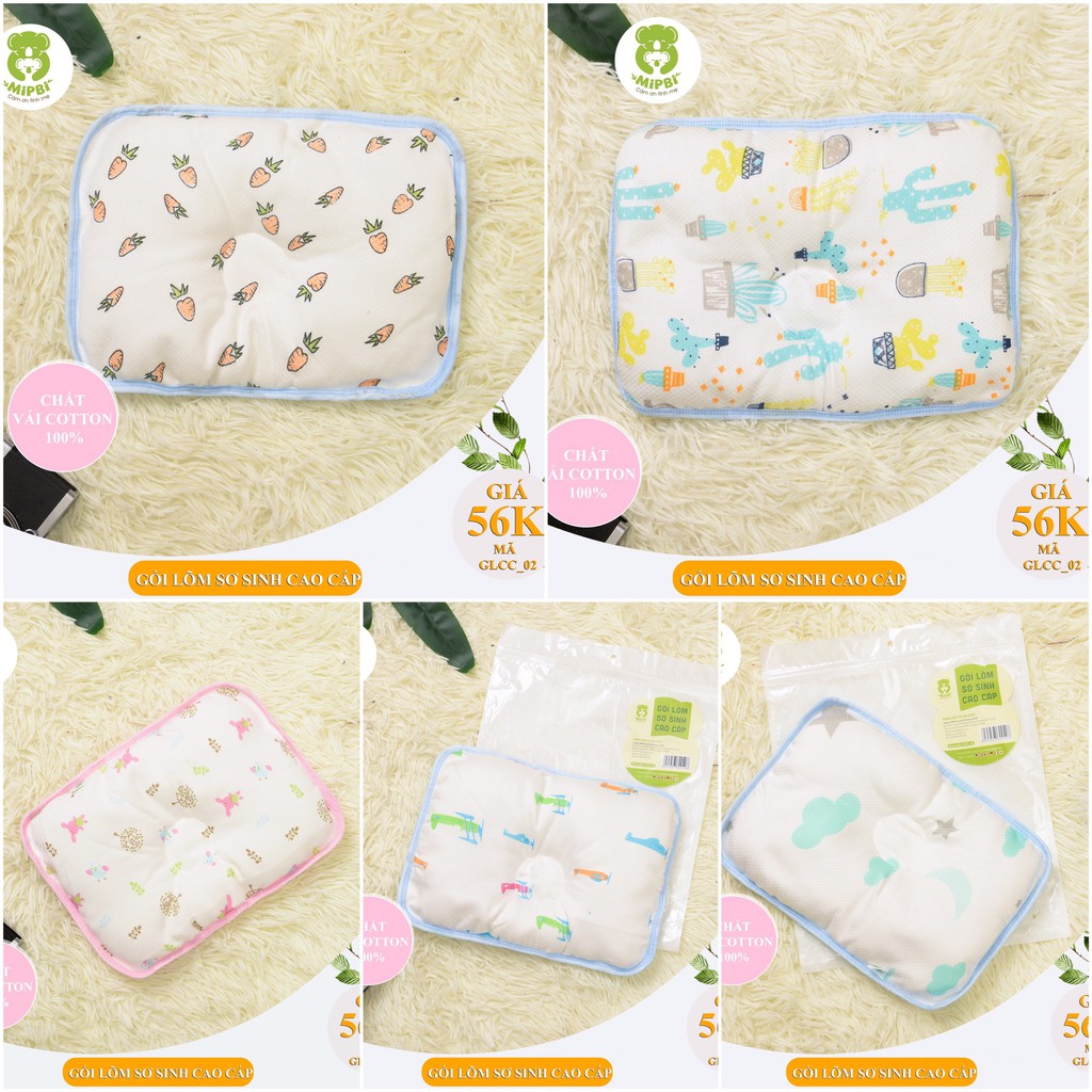 Gối lõm sơ sinh Mipbi