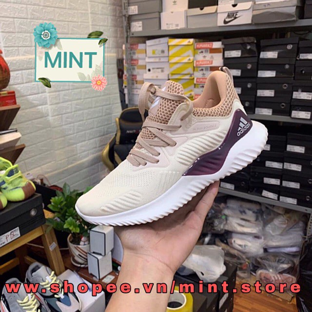 Giày Thể Thao Sneaker Alpha Bounce Kem Tím