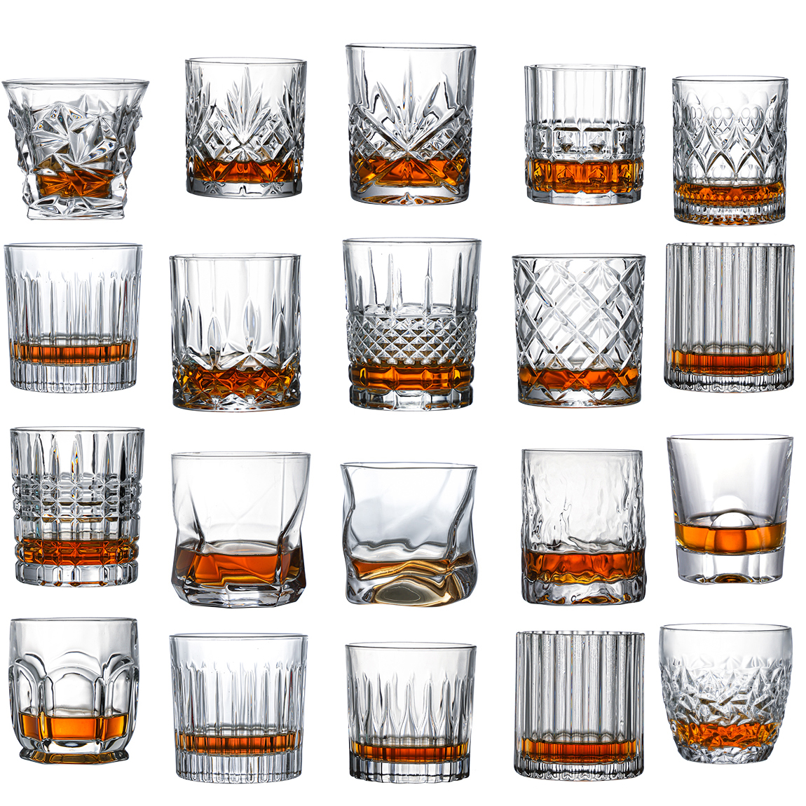 Ly Whisky - Ly Rock Thủy Tinh