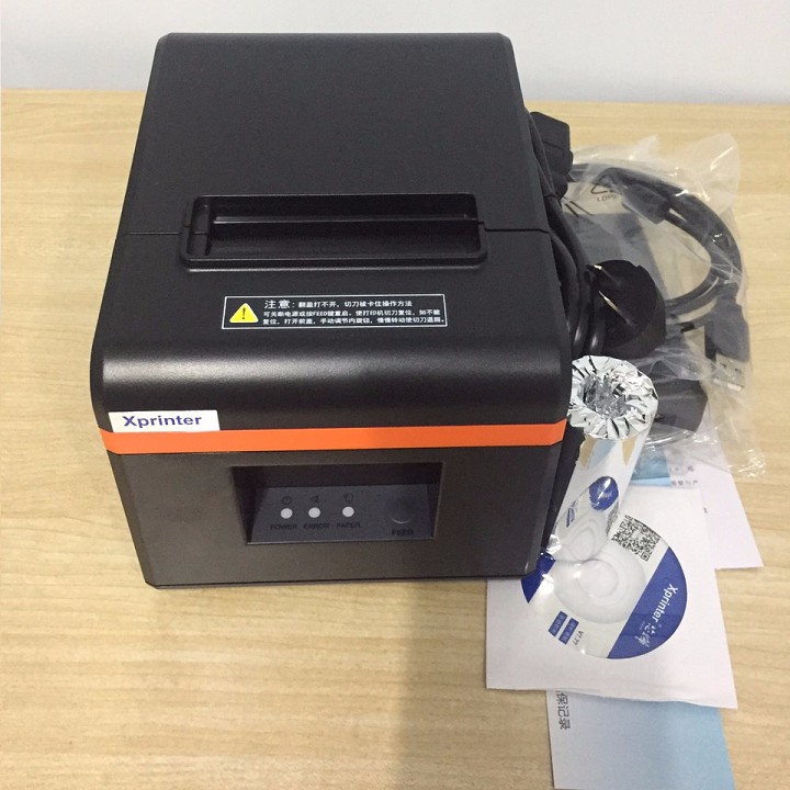 Máy in hóa đơn k80 tự động cắt giấy, cổng usb, cổng lan, bluetooth và wifi xprinter n160ii