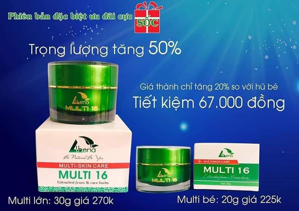 Kem Multi 16 hũ to 30g (tặng 2 gói tăm bông cao cấp)