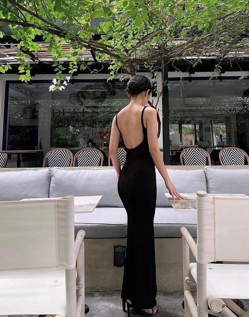 [Ảnh thật] Đầm body 2 dây đuôi cá hở lưng siêu sexy