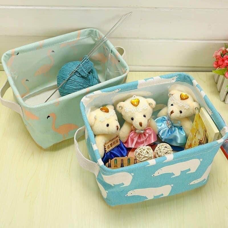 Giỏ vải đựng đồ mini đa năng gấp gọn