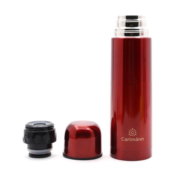 Bình giữ nhiệt inox Carlmann 500ml màu đỏ