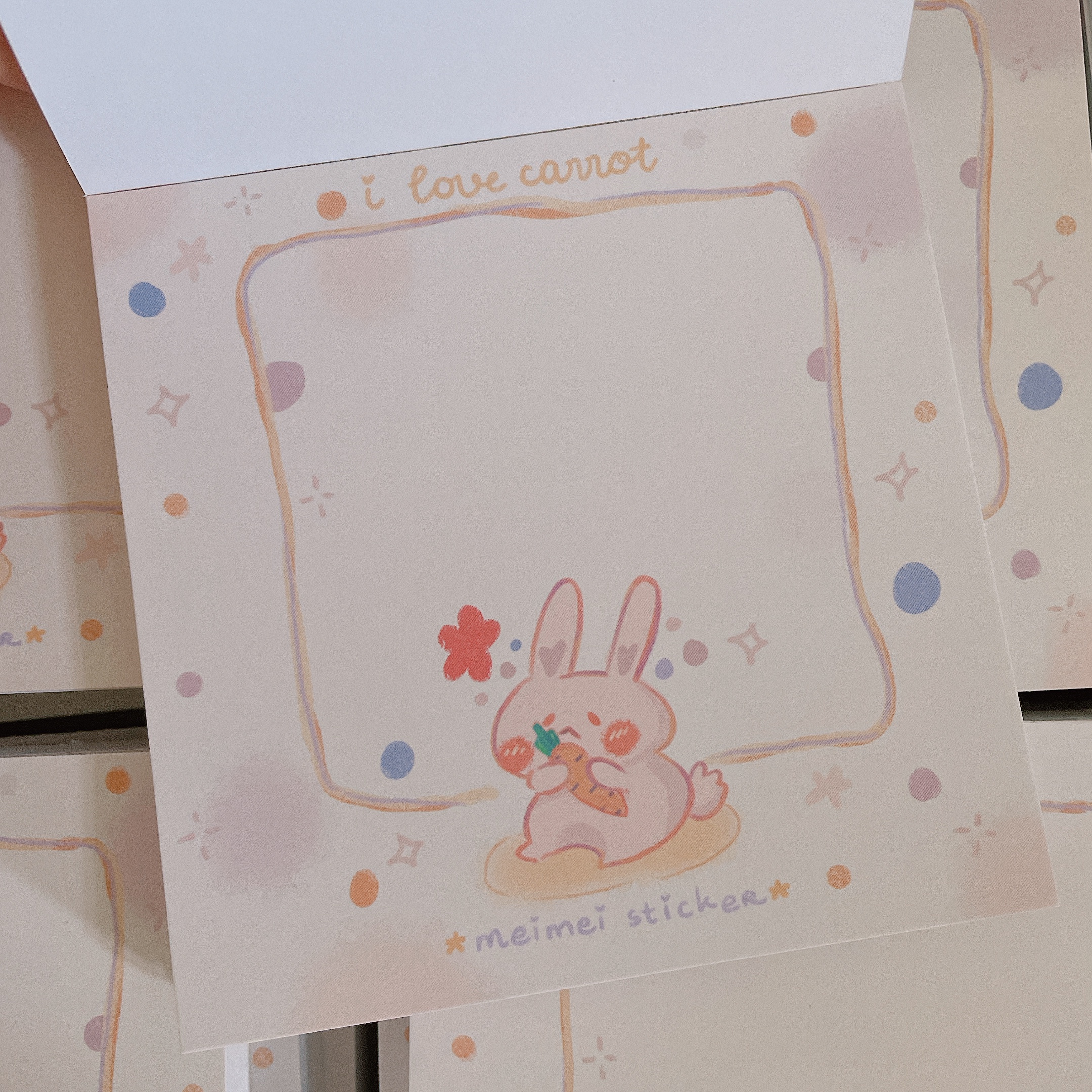 [HCM][Meimei Sticker] Tập giấy note Thỏ & Rốt xinh xắn