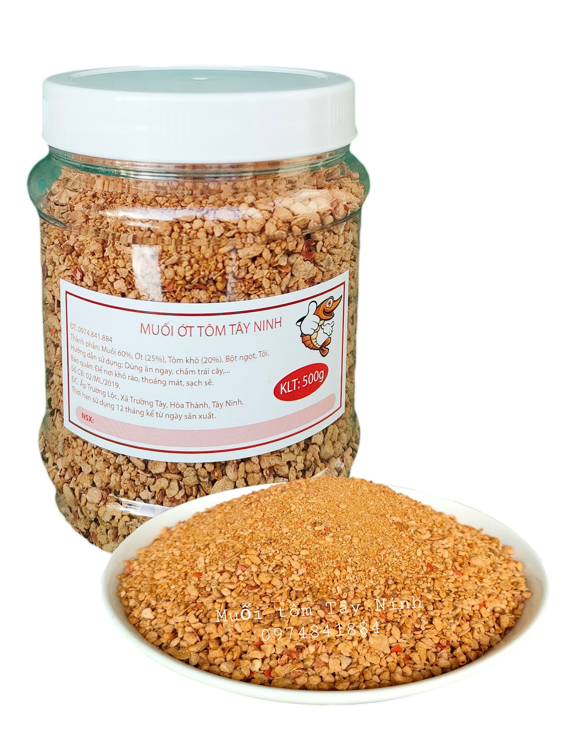 Muối tôm Tây Ninh 500g - muối chính gốc Tây Ninh