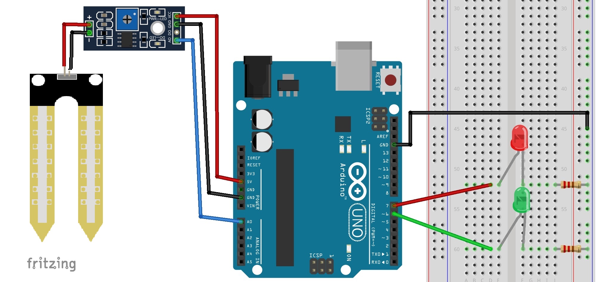 Module Cảm Biến Độ Ẩm Đất - Đo Độ Ẩm Trong Đất