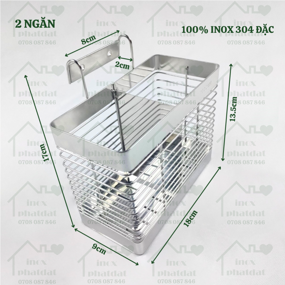 Ống đựng đũa muỗng inox 304 phát đạt , giá để đũa, ống đũa inox vuông