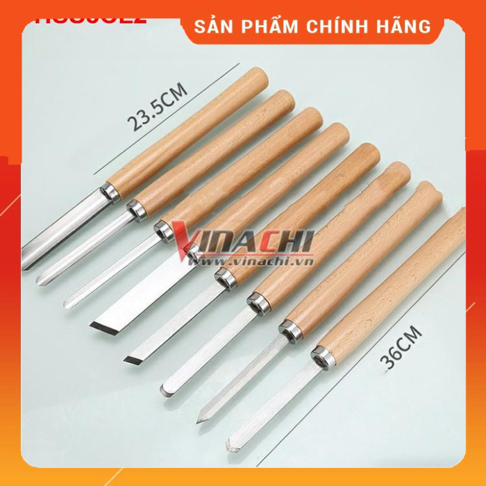 Bộ dao tiện,đục gỗ HSS bộ 8 cái - Loại 2