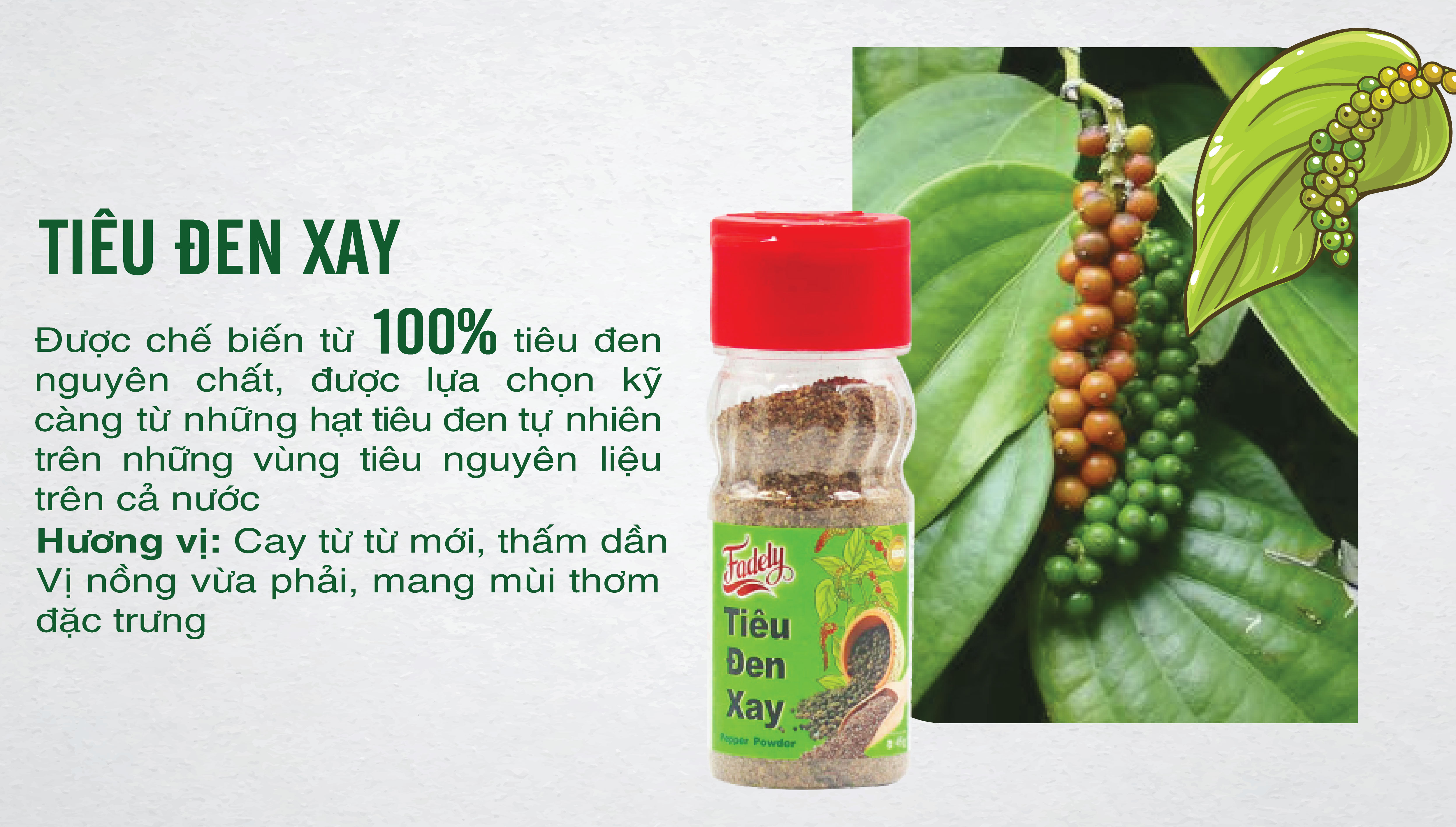 Tiêu Đen Xay Fadely (45g)