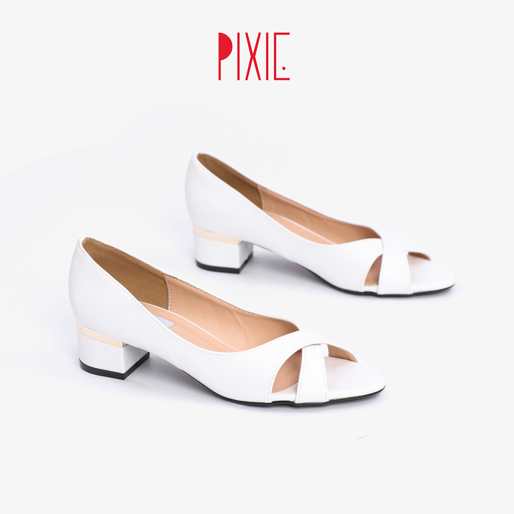 BÁO GIÁ GIÀY CAO GÓT MŨI NHỌN 3CM CILLIE MÀU KEM 1173 (STORE 5703) | Shopee Lazada Sendo Tiki mới nhất 52 Giày Cao Gót 3cm Hở Mũi Đế Vuông Quai Chéo Màu Trắng Pixie P204