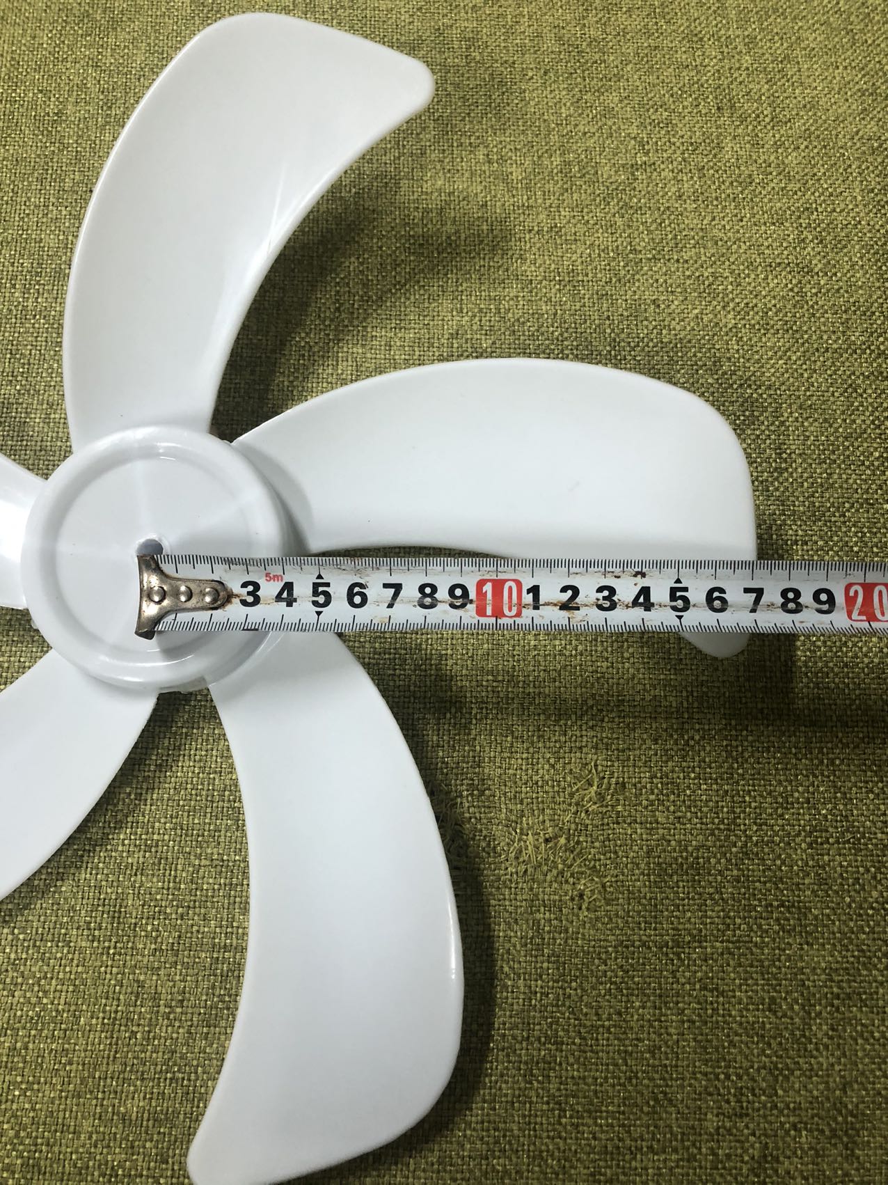 Cánh quạt 5 lá trắng sải cánh 38cm