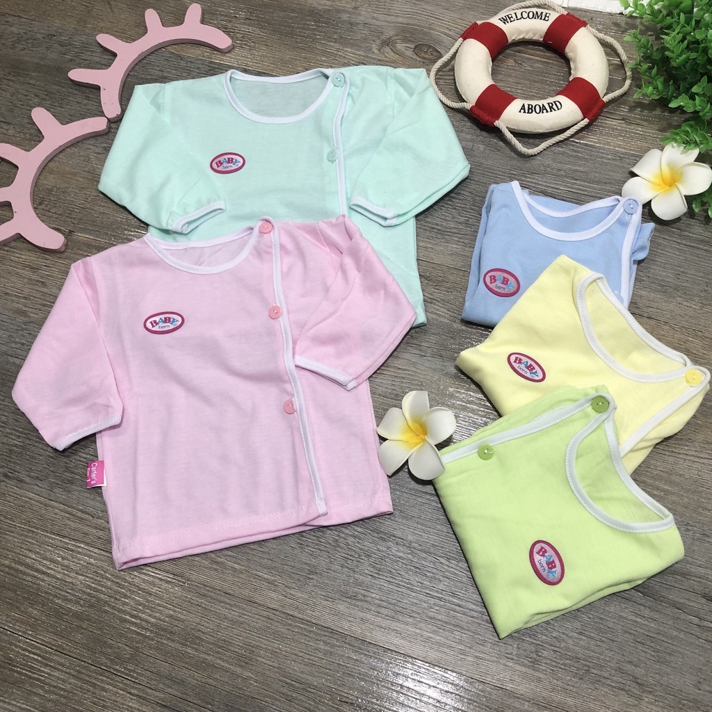 [bán lẻ chiếc] Áo sơ sinh dài tay baby born