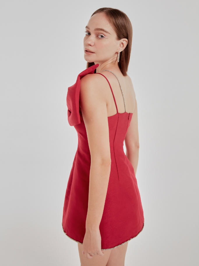 COCO SIN - Đầm Tapta Đỏ Nơ