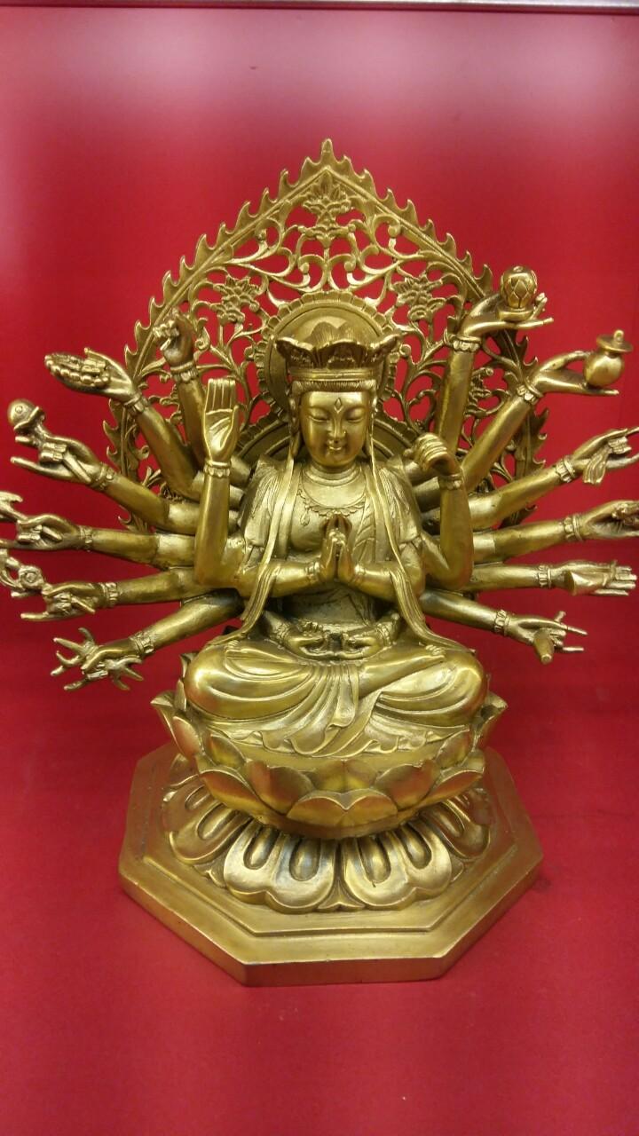 Tượng Phật bà thiên thủ thiên nhãn cao 25cm