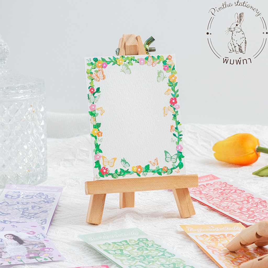 Sticker dán trang trí toploader, bulletjournal hình bướm