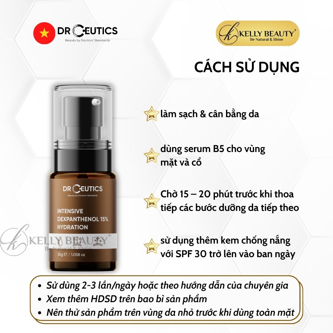 Tinh Chất Phục Hồi Da DrCeutics Intensive Dexpanthenol 15% Hydration | Kelly Beauty