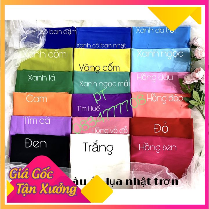 Áo Dài Lụa Nhật Trơn Cổ Cao 2,5 Phân