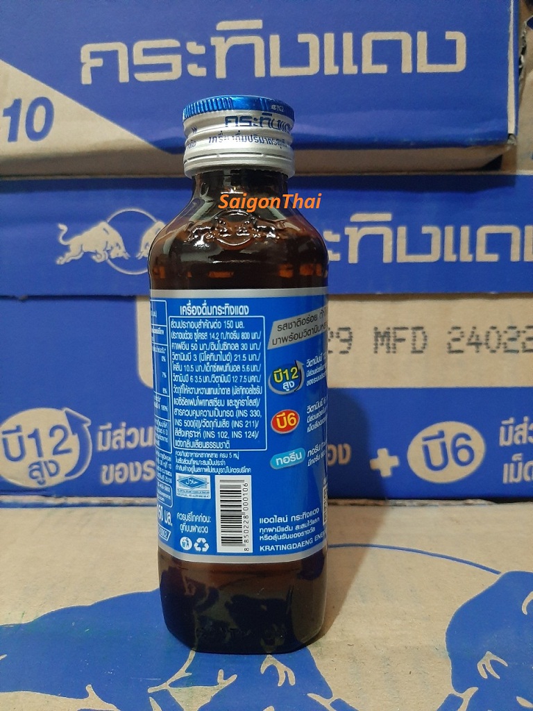 ( Lốc 10 Chai ) Bò húc NỘI ĐỊA chuẩn Thái Lan Redbull