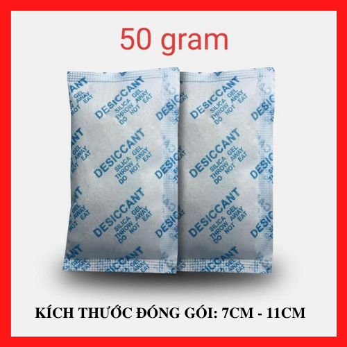 [HCM]1Kg Gói hút ẩm Silicagel loại 50gr (20 gói) - Bảo quản thực - dược phẩm, đồ công nghệ, quần áo - Chống ẩm mốc, chống gỉ sét, chống mùi....