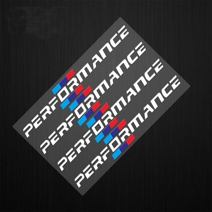 [HCM]Bộ 4 tem dán tay nắm cửa xe ô tô Performance (trắng)