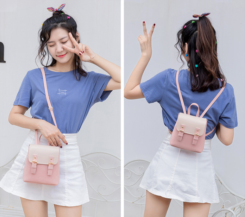 Ba lô mini da pu phong cách trẻ trung 2 KIỂU ĐEO BL280