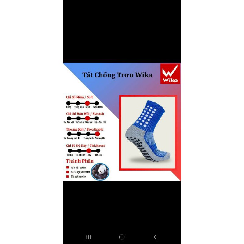 [Hàng chính hãng] Tất chống trơn wika