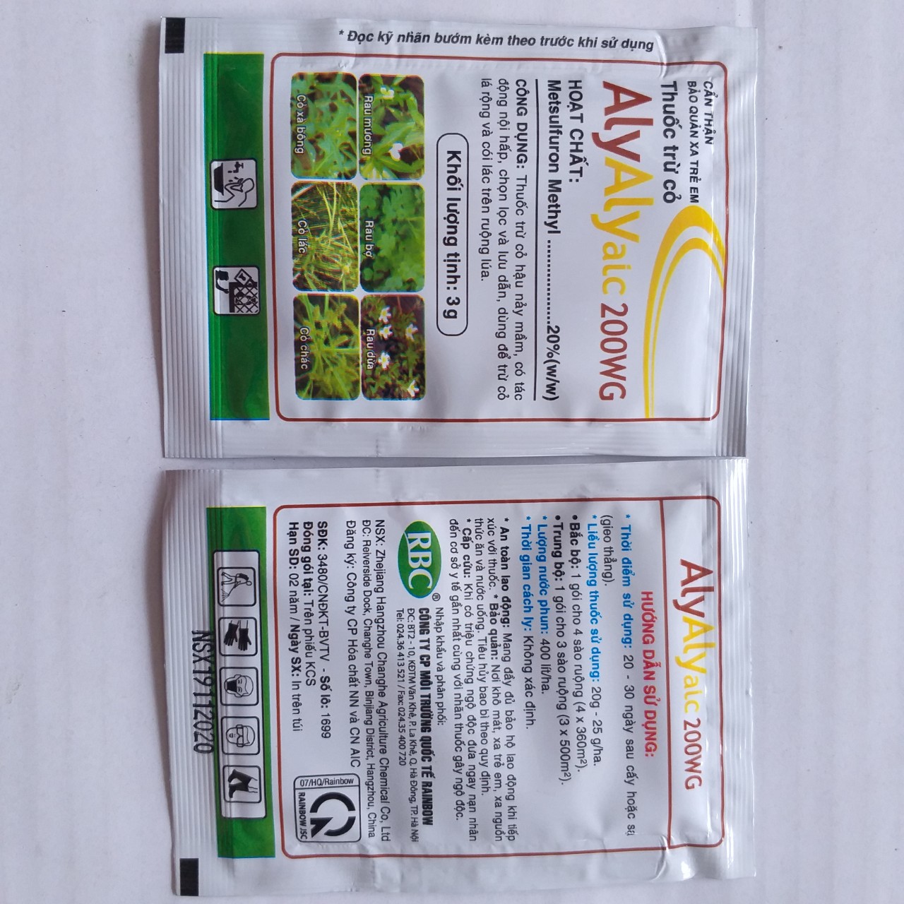 Thuốc trừ cỏ Aly Alyaic 200WG - 8Gr