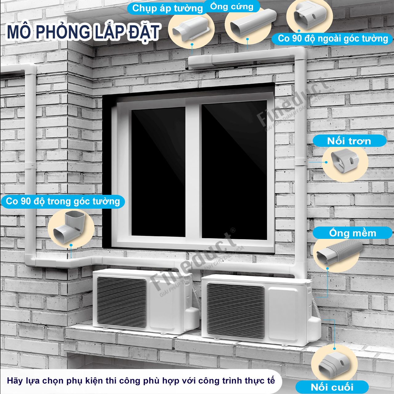 Trunking Nhựa Fineduct Nối Chữ T Màu Ngà TA - 80/100/120/140 - Hàng nhập khẩu chính hãng