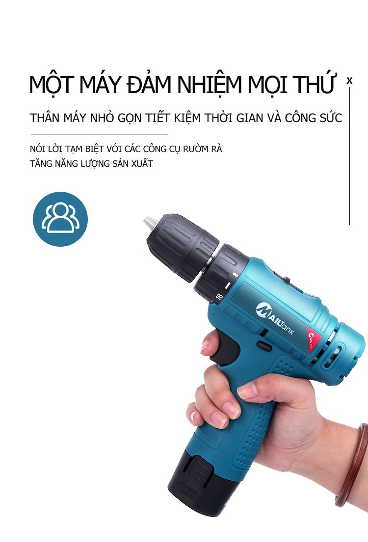 Máy khoan Pin Lithium 12V MAILTank SH201